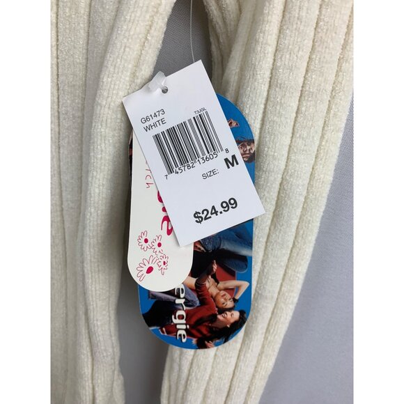 Energie Womens White Ribbed Turtleneck Sweater Size M Acrylic/Rayon/Spandex - Picture 3 of 5